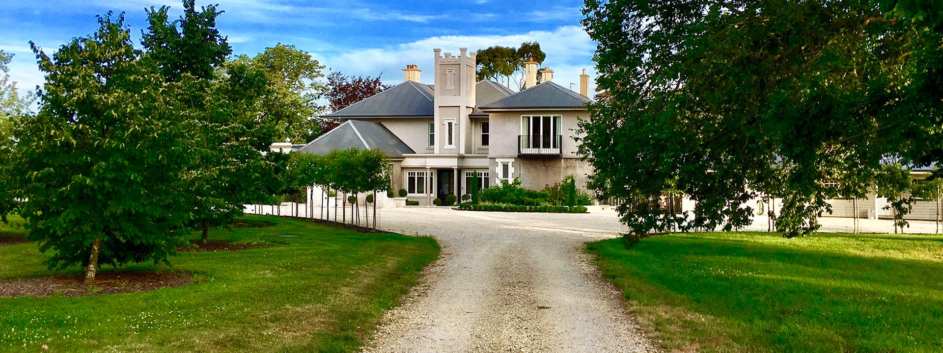 Waterton Hall Estate - driveway looking onto our Waterton Hall building