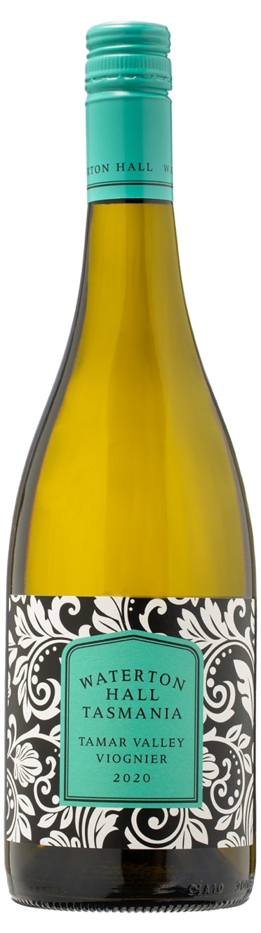 2020 Viognier white wine bottle